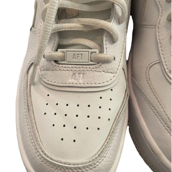 Nike Mens White Air Force One AF1 Shoes 10 Minimal Creasing Fair Condition - Picture 6 of 10